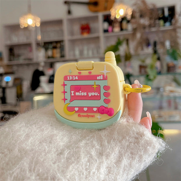 Custard English Flip Wireless Bluetooth Earbuds Case