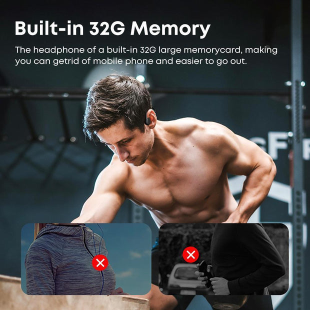 IPX8 Waterproof Headphones, Swimming-specific Bluetooth Headphones, Sports Wireless Earbuds