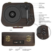 Record Player A3, Turntable, Record Player With 2 Stereo Speakers--Selling On Temu Is Prohibited