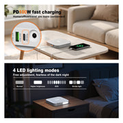 Portable Power Station,100W 88.8Wh 24000mAh Powerbank Portable Emergency Backup Power Supply ,No Solar Panel