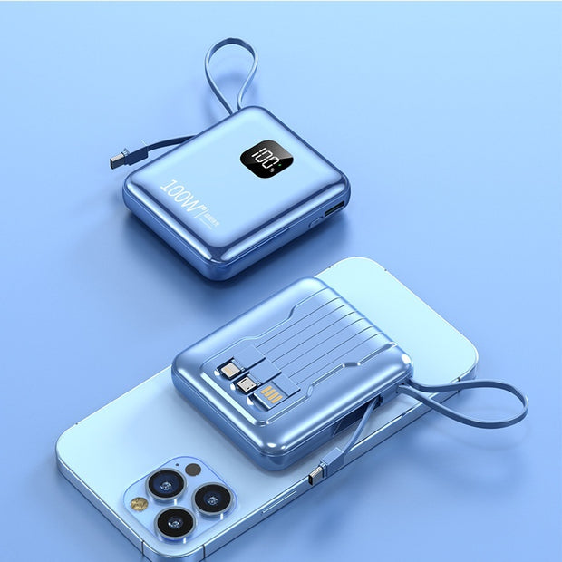 Mini-portable With Cable 20000 MA Power Bank PD225W Mobile Power Supply