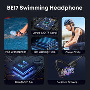 IPX8 Waterproof Headphones, Swimming-specific Bluetooth Headphones, Sports Wireless Earbuds