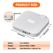 Portable Power Station,100W 88.8Wh 24000mAh Powerbank Portable Emergency Backup Power Supply ,No Solar Panel